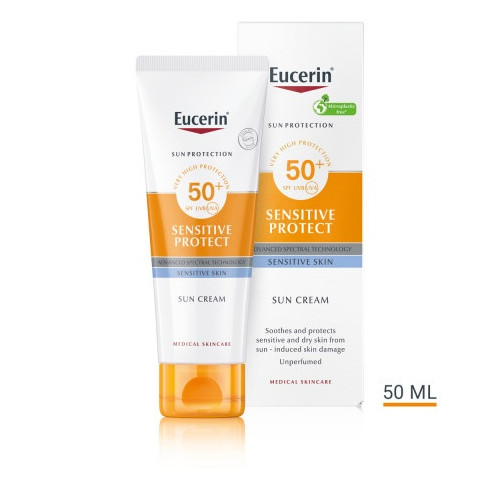 Eucerin Sun Sensitive Protect Слънцезащитен крем за лице SPF50+ 50 мл 